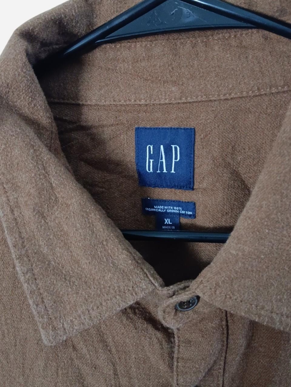GAP Men's Tan Button-Front Shirt Jacket